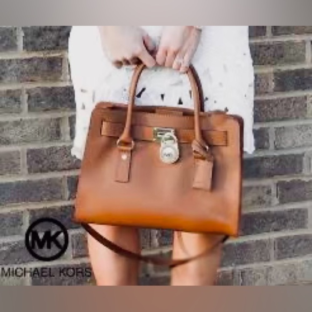 Michael Kors Large Cognac Hamilton Saffiano Tote - Picture 7 of 12